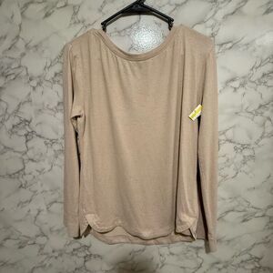 NEW Tommy Bahama Island Soft Tan Long Sleeve Top S